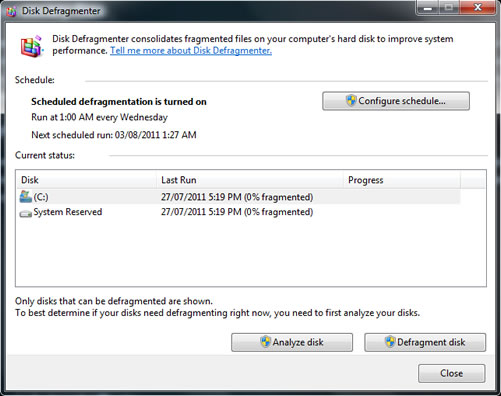 Disk Defragmenter