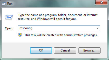 Running MSCONFIG